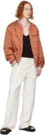 Dries Van Noten Orange Reversible Bomber Jacket at ssense