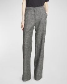 Dries Van Noten Pantery Wide-Leg Wool Trousers at Neiman Marcus