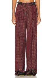 Dries Van Noten Peaches Pants in Burgundy FWRD at FWRD