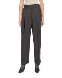 Dries Van Noten Pleated Cuffed Pants at Neiman Marcus