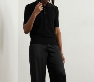 Dries Van Noten Pointelle Knit Polo Shirt at Mr Porter