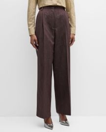 Dries Van Noten Portia Pleated Straight-Leg Pants at Neiman Marcus