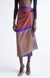 Dries Van Noten Scarfy Print Silk Satin Wrap Skirt at Nordstrom