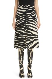 Dries Van Noten Shea Zebra Jacquard Chenille Skirt at Nordstrom