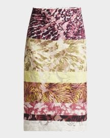 Dries Van Noten Stan Printed Midi Skirt at Neiman Marcus