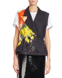 Dries van Noten Baird Floral-Print Double-Breasted Vest at Bergdorf Goodman