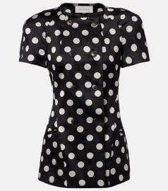 Dries van Noten Bonny Polka dot Jacquard Jacket at Mytheresa