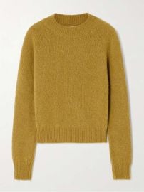 Dries van Noten Brushed alpaca blend sweater in Yellow at Net a Porter