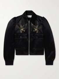 Dries van Noten Embellished Cotton Blend Satin Blouson Jacket at Mr Porter