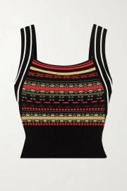 Dries van Noten Fair Isle Knitted Top at Net a Porter