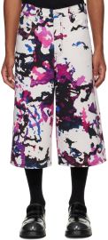 Dries van Noten Ink Splat Shorts at ssense