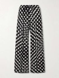 Dries van Noten Puvis Polka dot Satin Straight leg Pants at Net a Porter