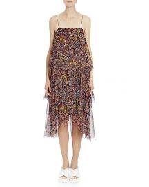 Dries van Noten Shimmer Ikat Print Tiered Cami Dress at Bergdorf Goodman