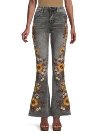 Driftwood Farrah High Rise Sunflower Flare Jeans on SALE at Saks Off 5th