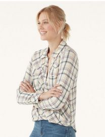 Driftwood Plaid Surplice by Splendid at QVC