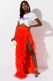 Drinks On You Tulle layered Maxi Skirt at Shop Akira