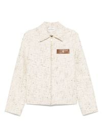 Drle De Monsieur Le Blouson Droit Tweed Jacket Neutrals at Farfetch