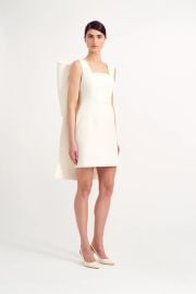 Drusilla Bow Bridal Dress in Ivory Textured Cloque Emilia Wickstead at Emilia Wickstead