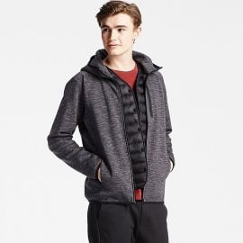 Dry Stretch Zip Up Hoodie in Dark Grey at Uniqlo