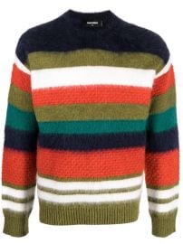 Dsquared2 Striped crew neck jumper at Farfetch