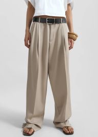 Dunbar Pleated Trousers - Taupe The Frankie Shop at The Frankie Shop