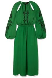 Dundas - Cutout embellished silk-crepe midi dress at Net A Porter