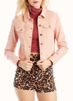 Dusty pink denim jacket from Go Jane at Go Jane