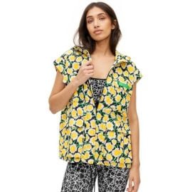 DvF for Target Nylon Packable Yellow Poppy Short Sleeve Hooded Vest at Target