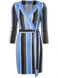 Dvf Diane Von Furstenberg Sussex Stripe Wrap Dress at Farfetch