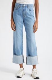 Dylan Cuffed High Waist Relaxed Straight Leg Jeans at Nordstrom Rack