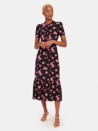 Dylan Floral Flounce Midi Dress at VeriShop