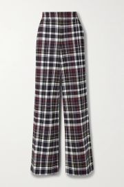 Dylan Pants in Freedom Plaid Black by Alice + Olivia at Net A Porter