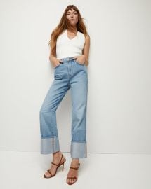 Dylan Straight-Legged Cuff Jeans at Veronica Beard