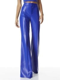 Dylan Vegan Leather Wide Leg Pant In Royalty Alice And Olivia at Alice + Olivia