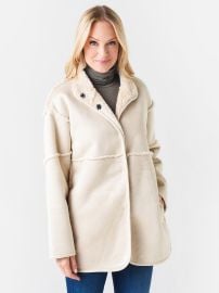 Dylan Women39s Lux Suede and Sherpa Reversible Coat Saint Bernard at St. Bernard