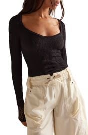 Dynamic Duo Pointelle & Rib Long Sleeve Top at Nordstrom Rack