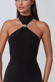Dzsenifer Halter Neck Bodycon Jumpsuit at Innovare Denim