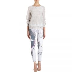 EACH X OTHER Letter Print Silk Sweatshirt at Barneys