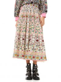 EARLA EMBROIDERED MIDI SKIRT at Alice + Olivia