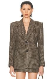 EAVES Rona Blazer in Plaid FWRD at FWRD