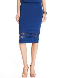 ECI Laser-Cut Pencil Skirt at Macys