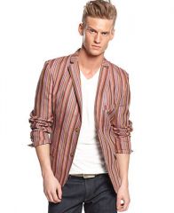 EDGE by WD-NY Striped Linen-Blend Blazer - Blazers and Sport Coats - Men - Macys at Macys