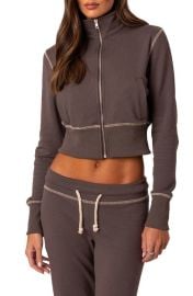 EDIKTED Alexia Crop Sweatshirt at Nordstrom