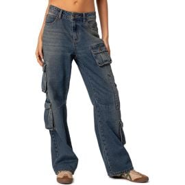 EDIKTED Baggy Boyfriend Cargo Jeans at Nordstrom