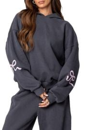 EDIKTED Bonney Bow Oversize Hoodie at Nordstrom