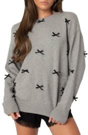 EDIKTED Bow Oversize Sweater at Nordstrom