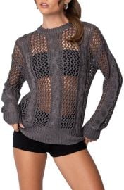 EDIKTED Cable Open Stitch Sweater at Nordstrom