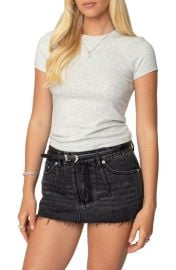 EDIKTED Daphney Rib T-Shirt at Nordstrom