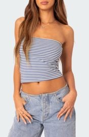 EDIKTED Lilah Stripe Tube Top at Nordstrom