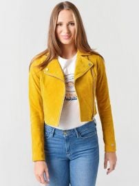 ELAINE CROPPED SUEDE JACKET at Saint Bernard